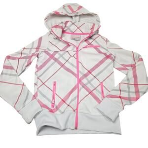 Women's Pink Plaid Hoodie
